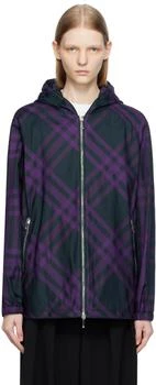 Burberry | Green & Purple Check Jacket 