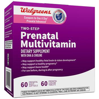 商品Walgreens | Two-Step Prenatal Multivitamin with DHA & Choline,商家Walgreens,价格¥215图片