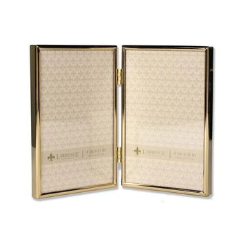 Lawrence Frames | Hinged Double Simply Gold Metal Picture Frame - 4" x 6",商家Macy's,价格¥231