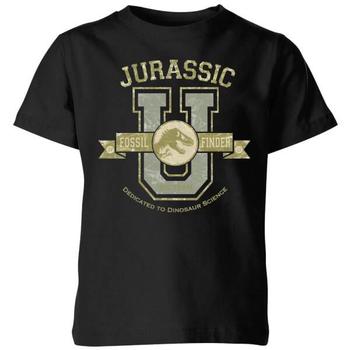 推荐Jurassic Park Fossil Finder Kids' T-Shirt - Black商品