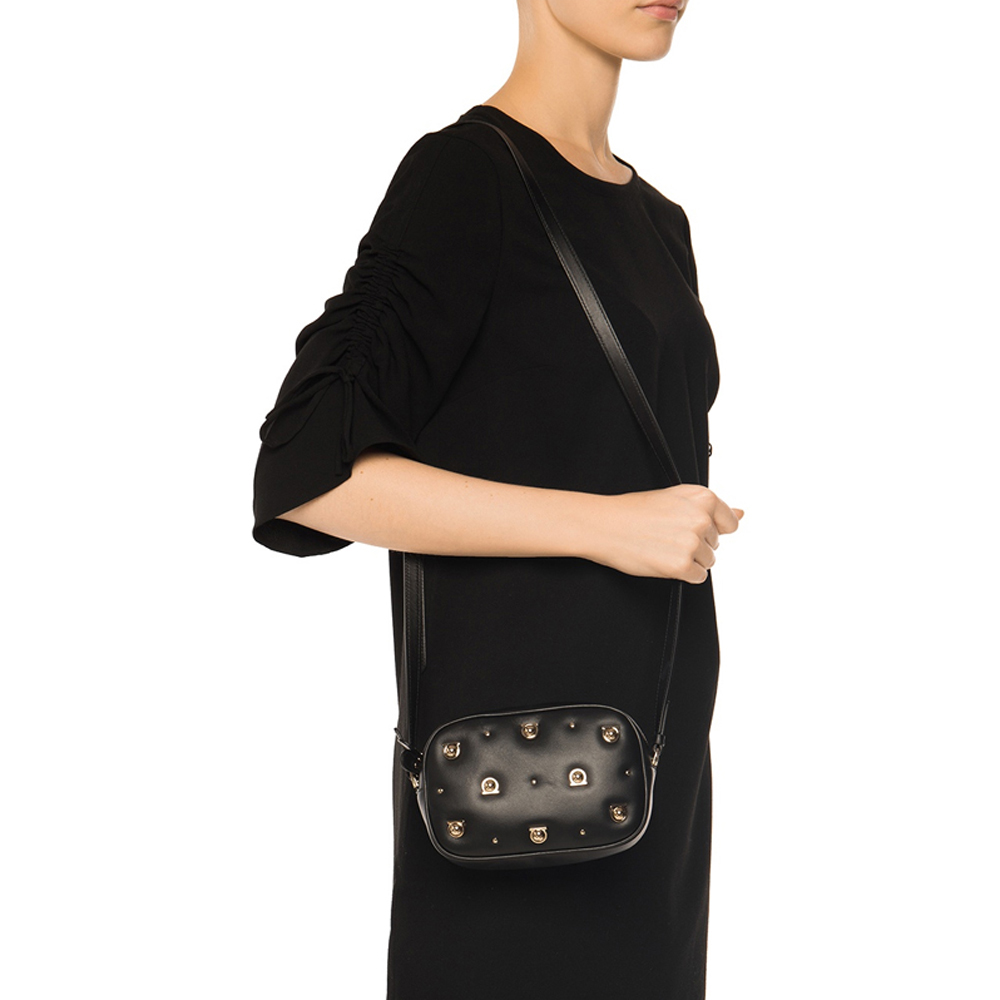 菲拉格慕包单肩包, Salvatore Ferragamo | SALVATORE FERRAGAMO 女士黑色小牛皮包袋拉链斜挎包单肩 21-H287-696118商品图片 独家减免邮费