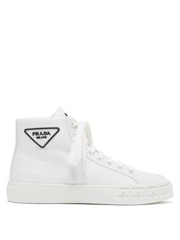 Prada | Wheel high-top Re-Nylon trainers商品图片,