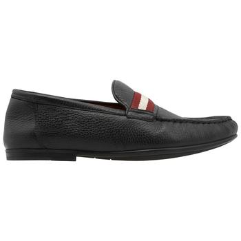 推荐NEW Bally Crokett Men's 6228362 Black Leather Loafers商品