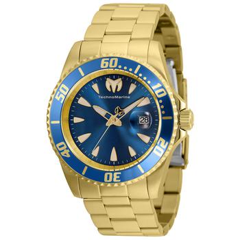 TechnoMarine | TechnoMarine Men's TM-220102 Sea 42mm Blue Dial Stainless Steel Watch商品图片,1.3折