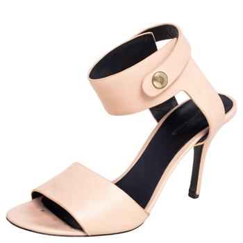 alexander wang鞋真假, [二手商品] Alexander Wang | Alexander Wang Beige Leather Button Detail Ankle Cuff Sandals Size 40商品图片 3.2折