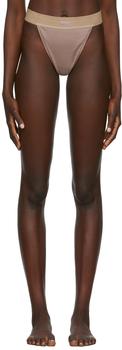 product Taupe Cotton Rib Thong image
