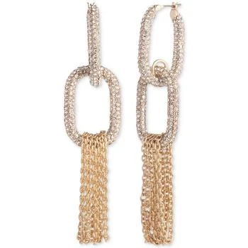 Givenchy | Gold-Tone Crystal Pave Chain Statement Earrings,商家Macy's,价格¥1116