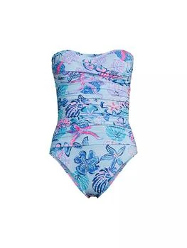 Lilly Pulitzer | Flamenco Ruched One-Piece Swimsuit,商家Saks Fifth Avenue,价格¥1156