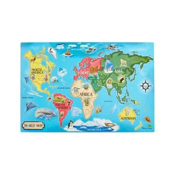 Melissa & Doug | Melissa & Doug World Map Jumbo Jigsaw Floor Puzzle with 33 Pieces,商家Macy's,价格¥105