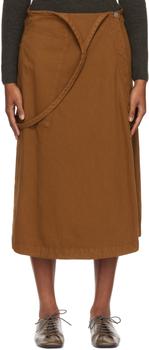 商品Brown Apron Midi Skirt图片