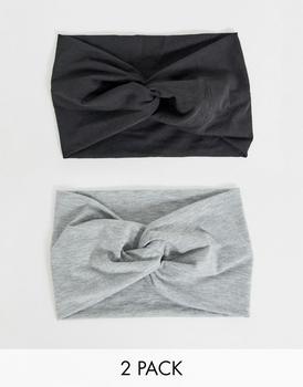ASOS | ASOS DESIGN pack of 2 twist front headbands商品图片,