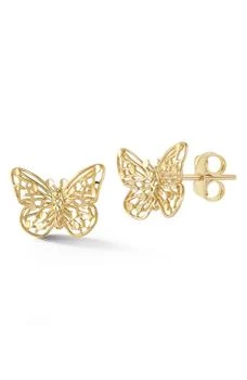 Ember Fine Jewelry | 14K Gold Butterfly Stud Earrings,商家Nordstrom Rack,价格¥1379