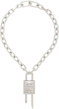 推荐Silver Crystal 4G Lock Necklace商品