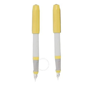 Kaweco | Perkeo Light Spring Fountain Pen 2 Pack Bundle in Gray/Yellow,商家Jomashop,价格¥127