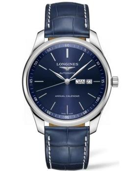 longines master, Longines | Longines Master Collection Automatic 42mm Blue Dial Blue Leather Strap Men's Watch L2.920.4.92.0商品图片 7.4折