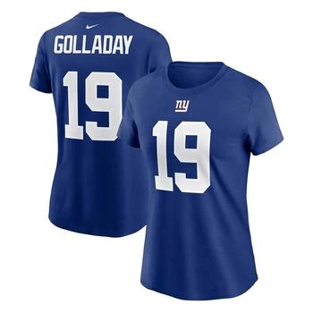推荐Women's Kenny Golladay Royal New York Giants Name Number T-shirt商品