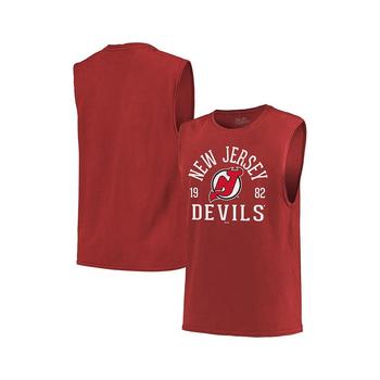 Majestic, Majestic | Men's Threads Red New Jersey Devils Softhand Muscle Tank Top商品图片 7.4折