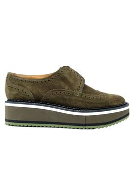 ROBERT CLERGERIE, ROBERT CLERGERIE | Robert Clergerie Women's Green Leather Lace-Up Shoes商品图片 