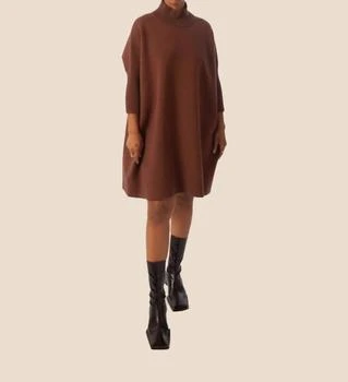 Current Air | Aja Dress In Cocoa Brown,商家Premium Outlets,价格¥657