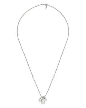 Gucci | Sterling Silver Diagonal Interlocking G Triple Charm Necklace, 20" 
