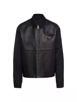 Prada | Re-Nylon and Leather Jacket,商家Saks Fifth Avenue,价格¥36756