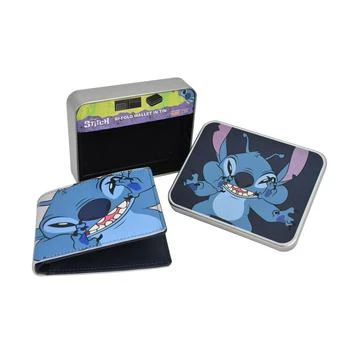 推荐Disney's Stitch Bifold Wallet in a Decorative Tin Case, Multi商品