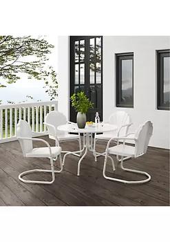 Crosley, Crosley Furniture | Crosley Furniture KO10014WH Outdoor Dining Set White Satin - Dining Table & 4 Chairs - 5 Piece商品图片 