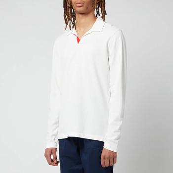 推荐Orlebar Brown Men's Felix Gt Tape Long Sleeve Polo Shirt商品