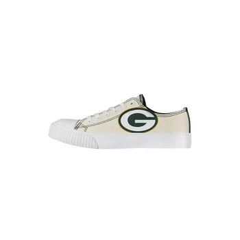 FOCO | Women's Cream Green Bay Packers Low Top Canvas Shoes,商家Macy's,价格¥449