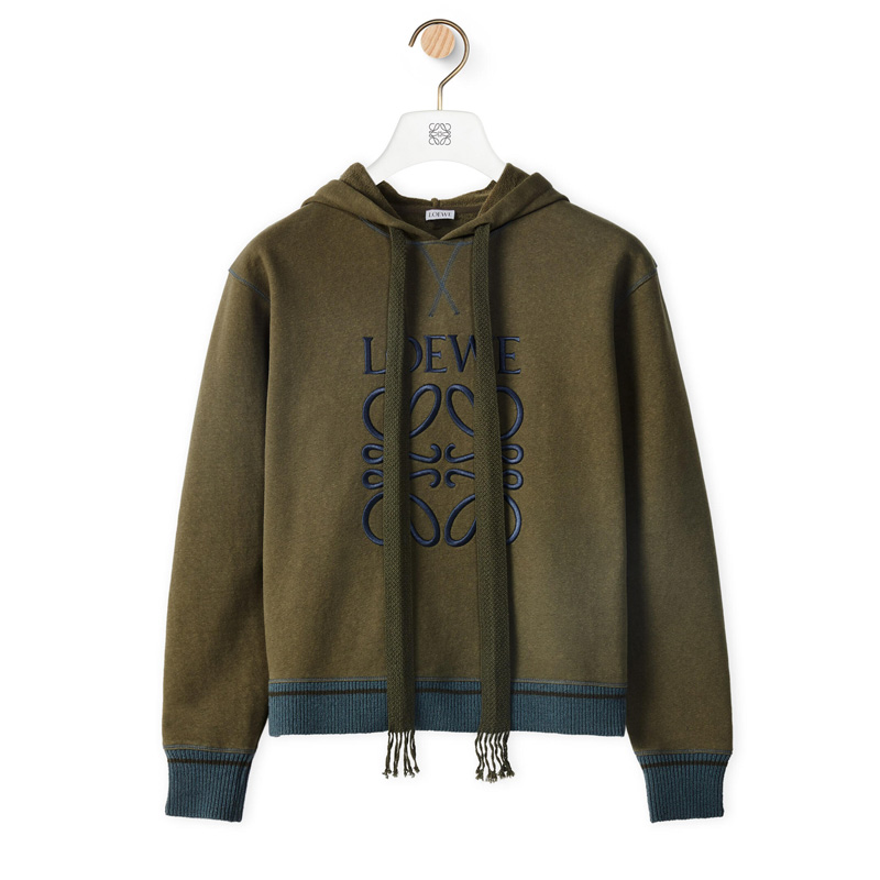 Loewe | LOEWE 女士军绿色连帽卫衣 S359341XAQ-4120商品图片,独家减免邮费