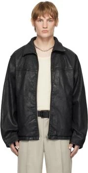 Hugo Boss | Black Coated Denim Jacket,商家Ssense US,价格¥3108