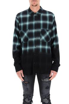 amiri衬衫真假, AMIRI | Amiri Check Pattern Frayed Hem Shirt商品图片 6.4折