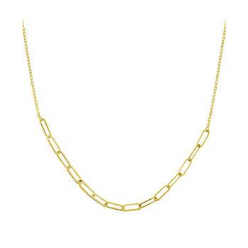 Essentials | And Now This Rectangle Link 18" Statement Necklace in Silver or Gold Plate商品图片,2.5折