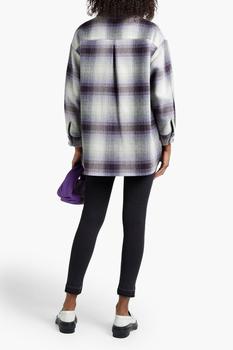 Maje | Banelle checked wool-blend tweed shirt商品图片,4.9折×额外7.5折, 额外七五折