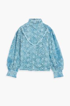 LOVESHACKFANCY代购, LOVESHACKFANCY | Nerine crocheted cotton blouse商品图片 5.4折