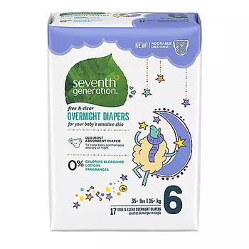 商品Seventh Generation | Seventh Generation Free & Clear Overnight Diapers (Choose Your Size),商家Sam's Club,价格¥85图片