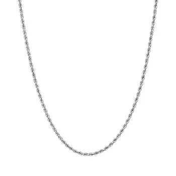 Macy's | Glitter Rope Link 20" Chain Necklace (2mm) in 10k White Gold,商家Macy's,价格¥1412