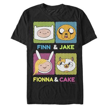 商品Men's Adventure Time Finn Jake Fionna Cake Short Sleeve T- shirt图片