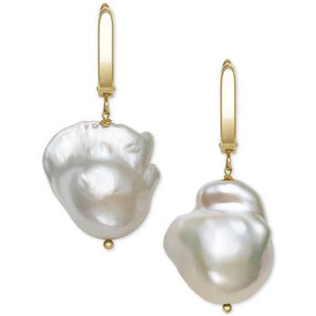Belle de Mer | Cultured Baroque Pearl (14-15mm) Drop Earrings in 14k Gold, Created for Macy's商品图片,5折×额外8折, 额外八折