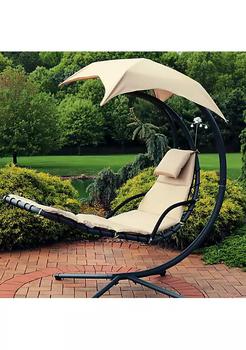 商品Sunnydaze Decor | Outdoor Hanging Lounger Replacement Cushion and Umbrella - Beige,商家Belk,价格¥1087图片