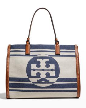 tory burch ella, Tory Burch | Ella Small Striped Jacquard Tote Bag商品图片 7.4折