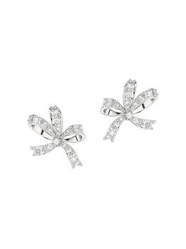 Swarovski | Volta Rhodium-Plated & Crystal Bow Stud Earrings商品图片,