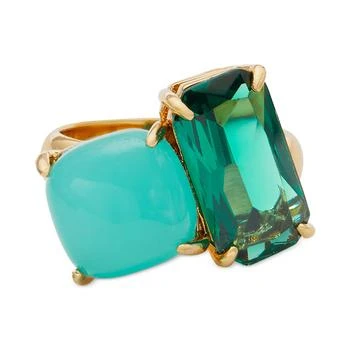 Kate Spade | Gold-Tone Double Crystal Statement Ring,商家Macy's,价格¥723