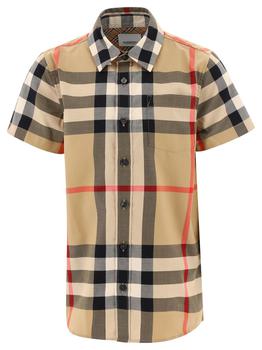 商品Burberry | Burberry Kids Vintage Checked Short-Sleeved Shirt,商家Cettire,价格¥1025图片