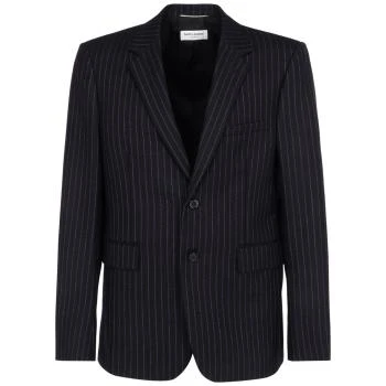 推荐YSL 男士黑色条纹西服夹克 505326-Y127W-1070商品