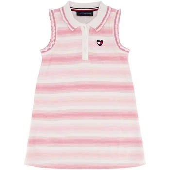 Tommy Hilfiger | Little Girls One Piece Multi-Stripe Pique Sleeveless Polo Dress,商家Macy's,价格¥162