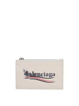 Balenciaga | Balenciaga Logo Printed Zipped Cardholder,商家Cettire,价格¥1942