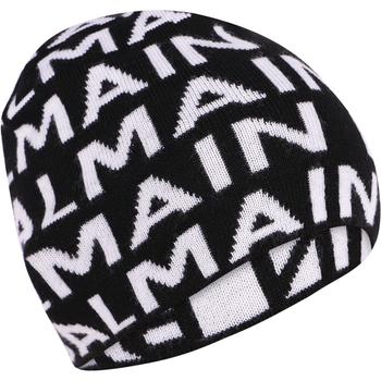 Balmain真假, Balmain | Monogram all over woolen winter beanie in black and white商品图片 