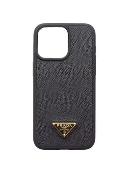 Prada | Saffiano Leather Cover for iPhone 15 Pro Max,商家Saks Fifth Avenue,价格¥2944