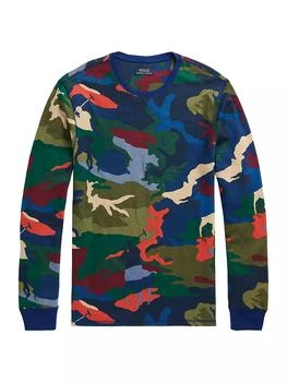 Ralph Lauren | Waffle-Knit Long-Sleeve Sleep Shirt 